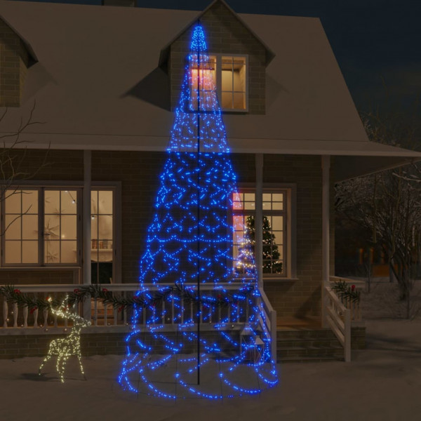 Árvore de Natal na bandeira 1400 LED azul 500 cm D