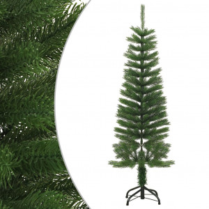 Árvore de Natal artificial estreita com suporte PE 120 cm D