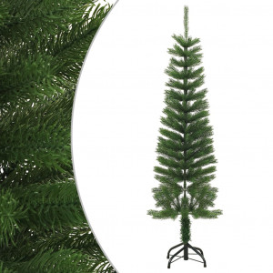 Árbol de Navidad artificial estrecho con soporte PE 150 cm D