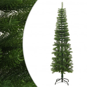 Árbol de Navidad artificial estrecho con soporte PE 180 cm D