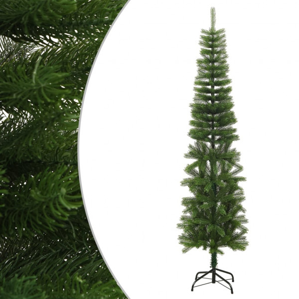 Árbol de Navidad artificial estrecho con soporte PE 240 cm D