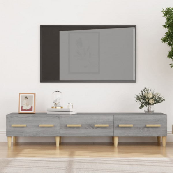 Mueble para TV madera contrachapada gris Sonoma 150x34.5x30 cm D