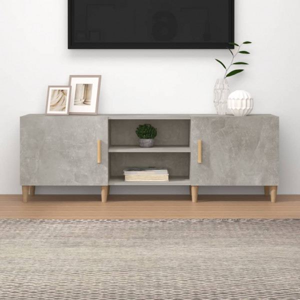 Mueble de TV madera contrachapada gris hormigón 150x30x50 cm D