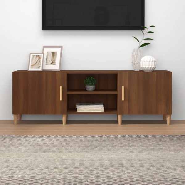 Mobiliário de TV madeira contraplacada marrom carvalho 150x30x50 cm D