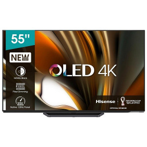 Smart TV HISENSE 55" OLED 4K 55A85H preto D