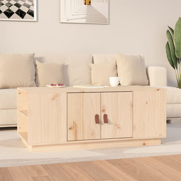 Mesa de centro em madeira maciça de pinho 100x50x41 cm D
