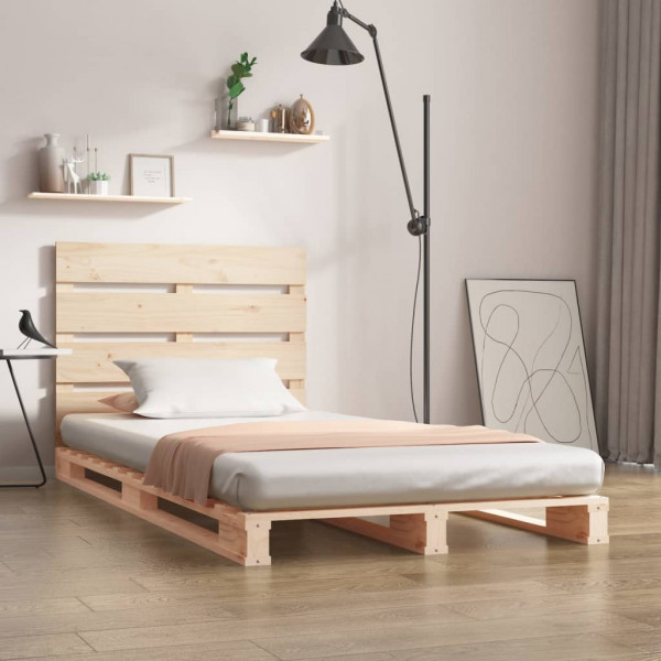Estructura de cama madera maciza pino 75x190 cm D