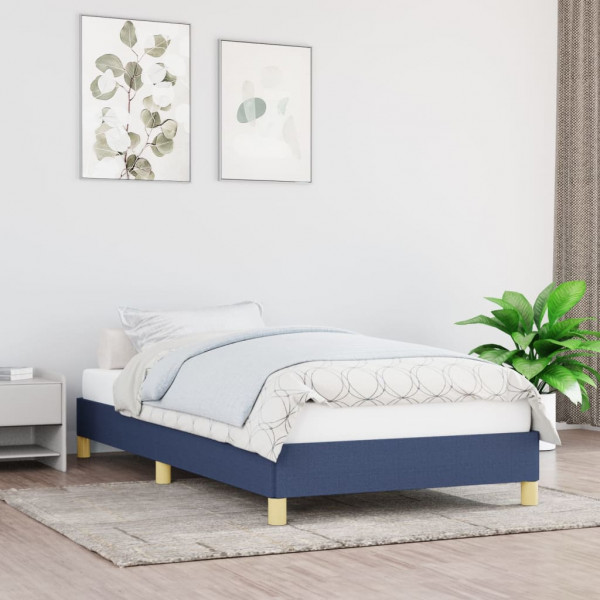 Estrutura de cama em tecido azul 80x200 cm D