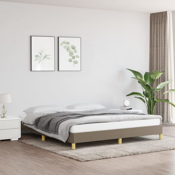 Estructura de cama de tela gris taupe 180x200 cm D