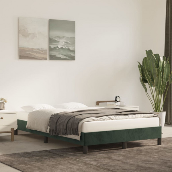 Estrutura de cama em veludo verde 120x200 cm D