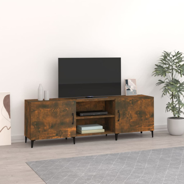 Móvel tv em madeira de carvalho fumado 150x30x50 cm D