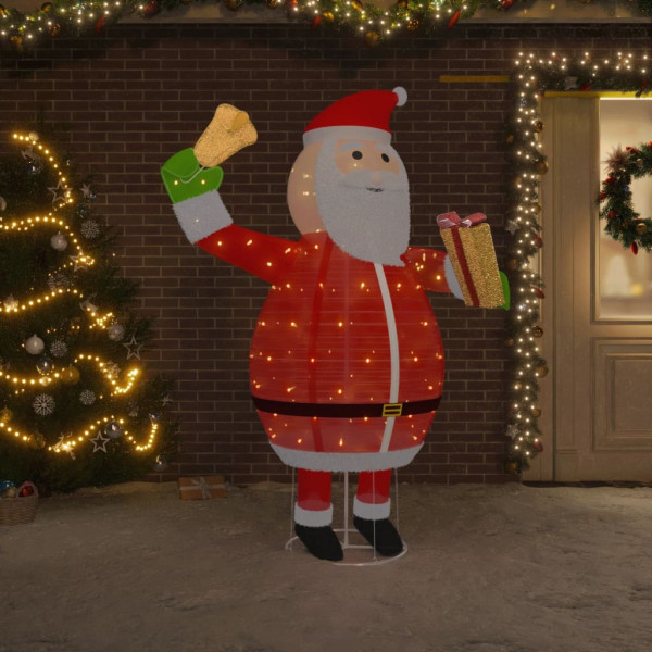 Papá Noel de Navidad decorativo con LEDs tela lujosa 180 cm D
