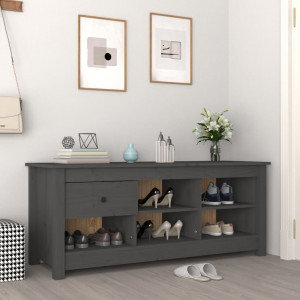 Mueble zapatero madera contrachapada gris Sonoma 100x42x60 cm