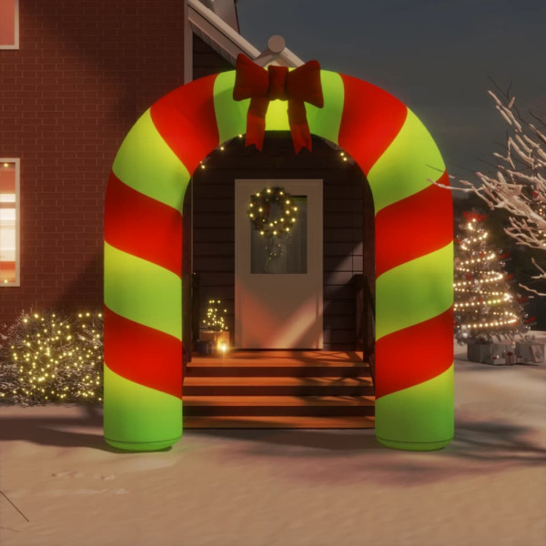 Portão inflável em arco de Natal com LED 270 cm D