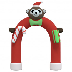 Puerta de arco inflable de Navidad con LED 380 cm D