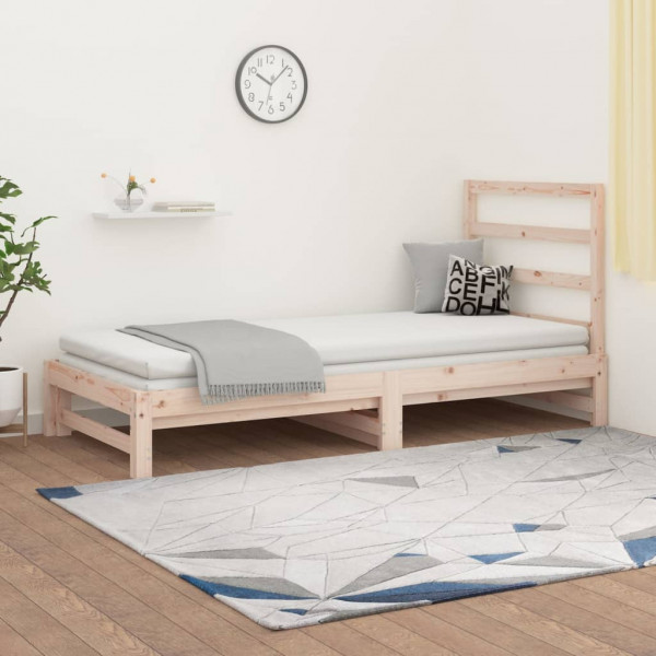 Sofá cama extraíble madera maciza de pino 2x(90x190) cm D