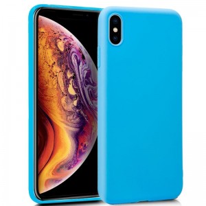 Fundação COOL Silicone para iPhone XS Max (Celeste) D