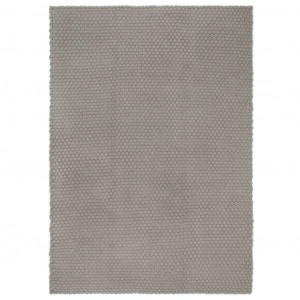 Alfombra rectangular algodón gris 160x230 cm D