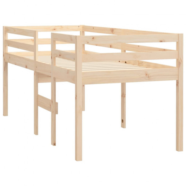 Cama alta madera maciza de pino 90x200 cm M 4