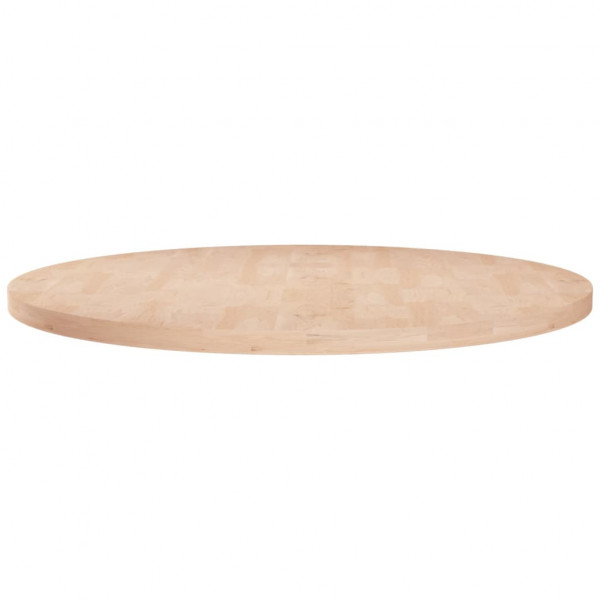 Superfície de mesa redonda em madeira de carvalho não tratada Ø80x2,5cm D