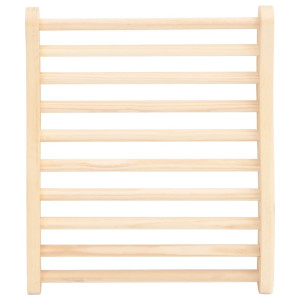 Respaldo de sauna madera maciza de pino en forma de S H