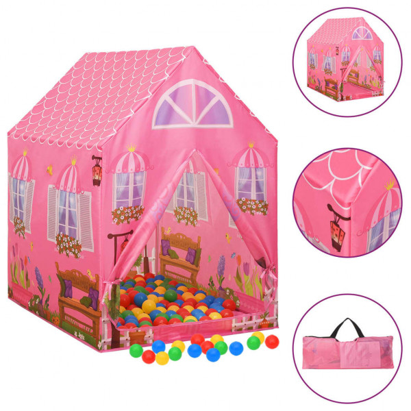 Tienda de juegos para niños rosa 69x94x104 cm D