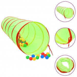 Túnel de brinquedo para crianças poliéster verde 175 cm D