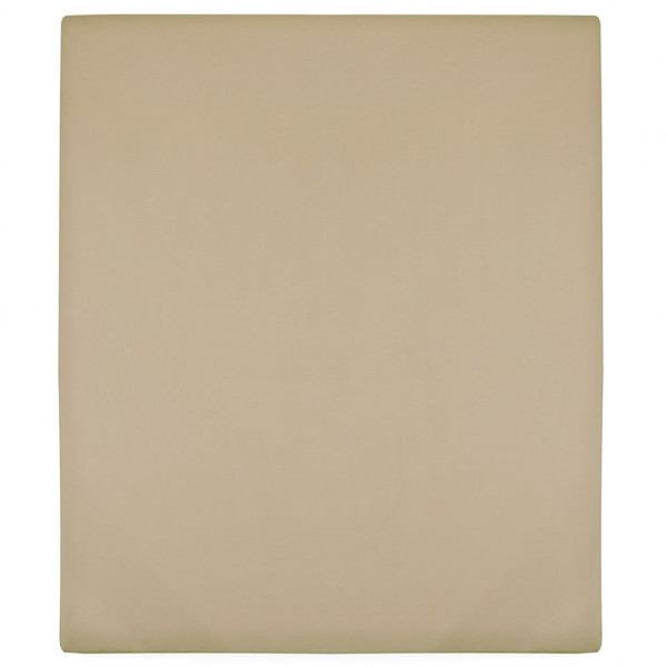 Lençol justo em jersey de algodão cinza taupe 160x200 cm D