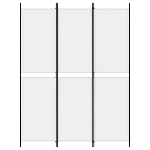 Biombo divisor de 3 painéis de tecido branco 150x200 cm D