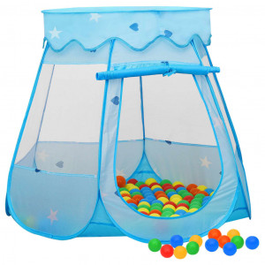 Tenda infantil com 250 bolas azul 102x102x82 cm D