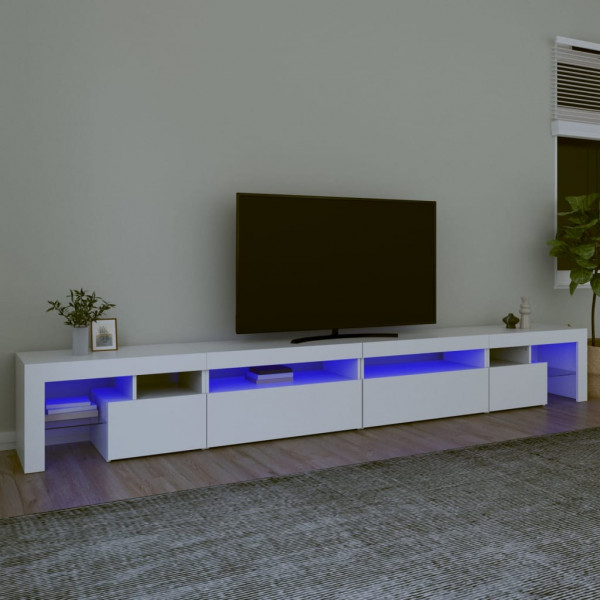 Móvel de TV com luzes LED brancas 290x36,5x40 cm D