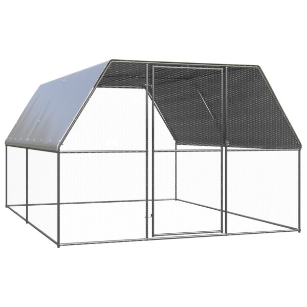 Jaula gallinero de exterior de acero galvanizado 3x4x2 m D