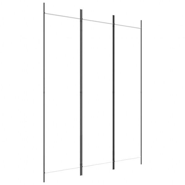 Biombo divisor de 3 paneles de tela blanco 150x200 cm M 2