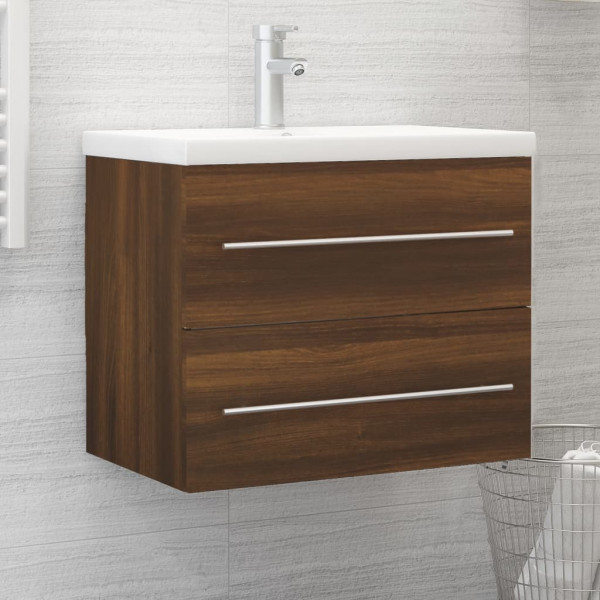 Mueble lavabo madera contrachapada roble marrón 60x38.5x48 cm D