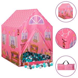 Loja de brinquedos para crianças com 250 bolas rosas 69x94x104 cm D