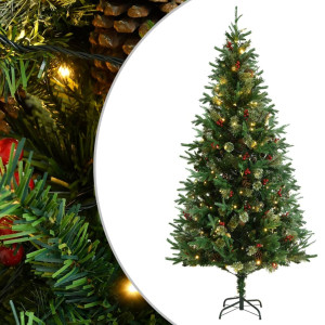 Árvore de Natal com Luzes e Piñas PVC Peer 225 cm D