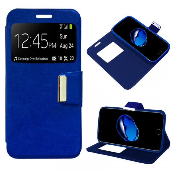 Fundação COOL Flip Cover para iPhone 7 Plus / iPhone 8 Plus Liso Azul D