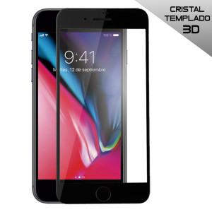 Protector Pantalla Cristal Templado COOL para iPhone 7 Plus / iPhone 8 Plus (FULL 3D Negro) D