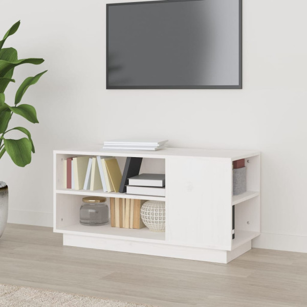 Móveis de televisão madeira maciça de pinho branco 80x35x40.5 cm D