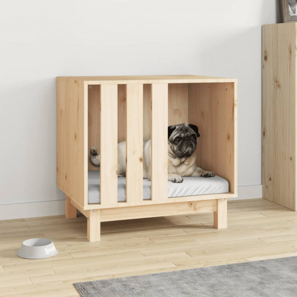 Casinha de cachorro em madeira maciça de pinho 60x45x57 cm D