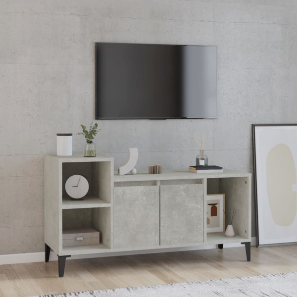 Mueble para TV madera contrachapada gris hormigón 100x35x55 cm D