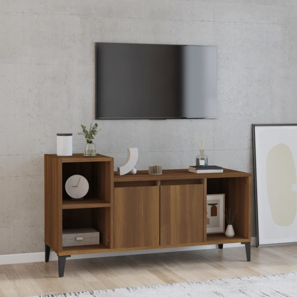 Mobiliário para TV madeira contraplacada marrom carvalho 100x35x55 cm D