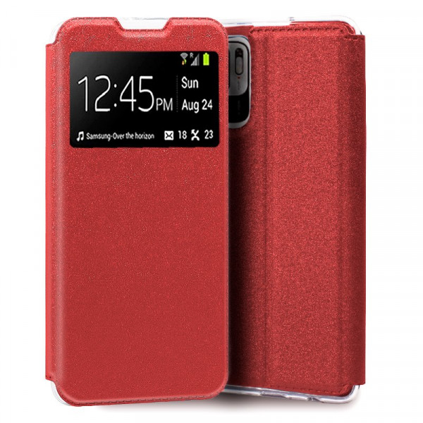 Funda COOL Flip Cover para Xiaomi Redmi 10 5G Liso Rojo D