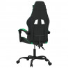 Silla gaming giratoria cuero sintético negro y verde 5
