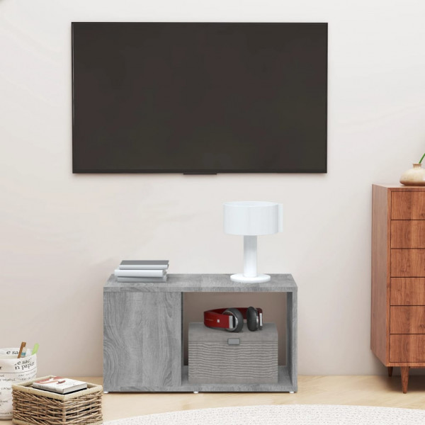 Mueble de TV madera contrachapada gris Sonoma 60x24x32 cm D