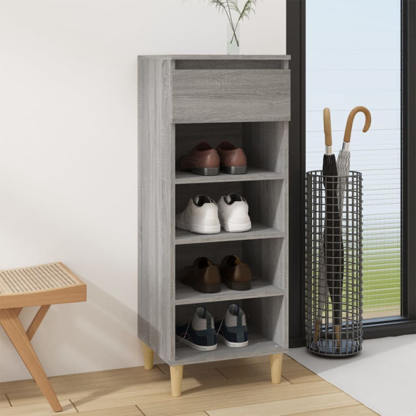 Mobiliário calçado madeira contraplacada cinza Sonoma 40x36x105 cm D