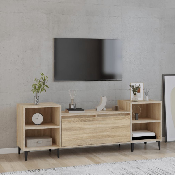 Mueble para TV madera contrachapada roble Sonoma 160x35x55 cm D