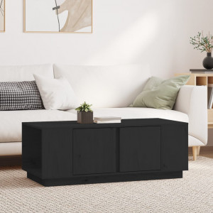 Mesa de centro de madera maciza de pino negro 110x50x40 cm D