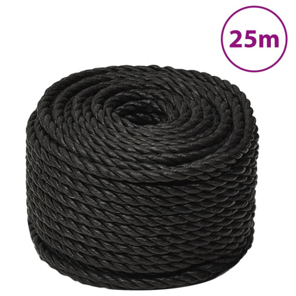 Cuerda de trabajo polipropileno negro 12 mm 25 m D