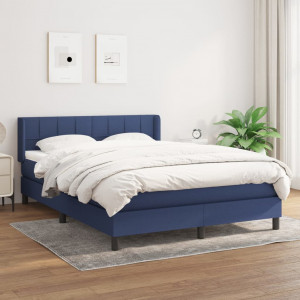 Cama con somier y colchón Crema 90x190 cm Tela